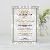 Elegante Ruhestandsfeier Einladung (Stehend Vorderseite)