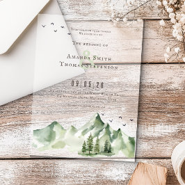 Elegante, ruhige Landschaft Acryleinladungen