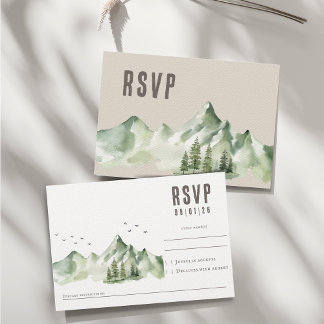 Elegante, ruhige Landschaft RSVP Karte