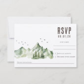 Elegante, ruhige Landschaft RSVP Karte (Vorderseite)