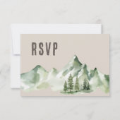 Elegante, ruhige Landschaft RSVP Karte (Rückseite)