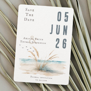 Elegante ruhige Pampa-Rasenlandschaft Save The Date