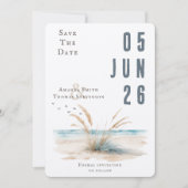 Elegante ruhige Pampa-Rasenlandschaft Save The Date (Vorderseite)