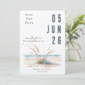 Elegante ruhige Pampa-Rasenlandschaft Save The Date (Stehend Vorderseite)