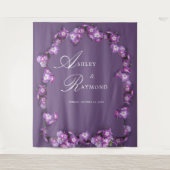 Elegante Rum Rustic Lila Lilac Arch Florals Wandteppich (Vorderseite)
