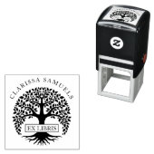 Elegante Runde Bäume Individuelle Name Permastempel (Beispiel)