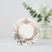 Elegante Runde Einladung (Stehend Vorderseite)