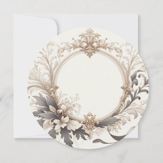 Elegante Runde Einladung (Vorderseite)