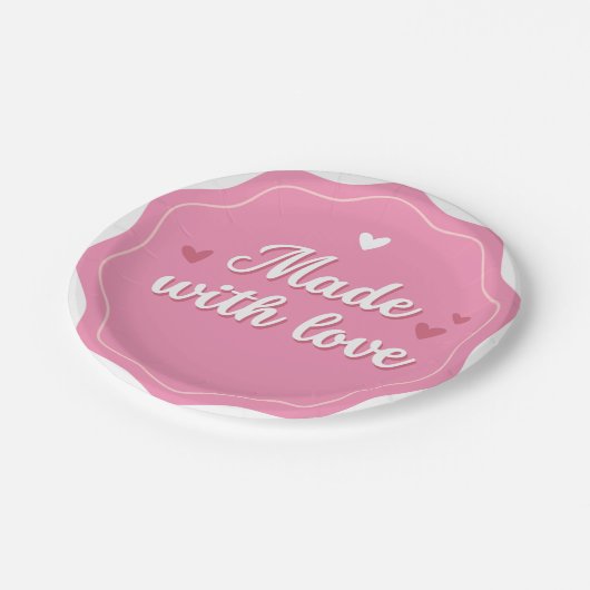 "Elegante Rundpapierplatte" Pappteller (Schrägansicht)