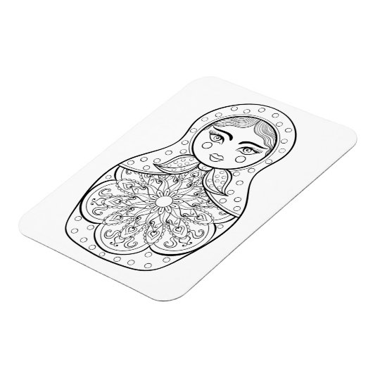 Elegante Russian Doll Magnet (Linke Seite)