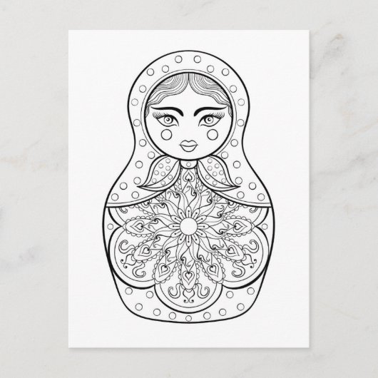 Elegante Russian Doll Postkarte (Vorderseite)
