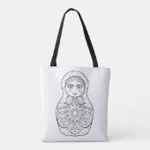 Elegante russische Puppe 2 Tasche (Rückseite)