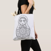 Elegante russische Puppe 2 Tasche (Von Nahem)