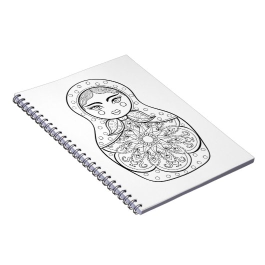 Elegante russische Puppe Notizblock (Rechte Seite)