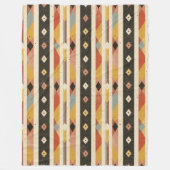 Elegante Rust-Sage-Geometric-Boho-Decke Fleecedecke (Vorderseite)