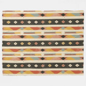Elegante Rust-Sage-Geometric-Boho-Decke Fleecedecke (Vorderseite (Horizontal))