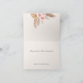 Elegante Rustic Boho Chic Floral Black Wedding Dankeskarte (Innenseite)