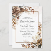 Elegante Rustic Boho Einladung (Vorderseite)