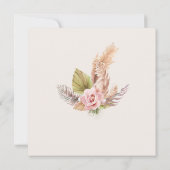 Elegante Rustic Boho Floral Wedding Dankeschön Kar Dankeskarte (Rückseite)