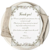 Elegante Rustic Boho Floral Wedding Dankeschön Kar Dankeskarte