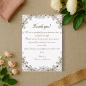 Elegante Rustic Boho Floral Wedding Dankeschön Kar Dankeskarte