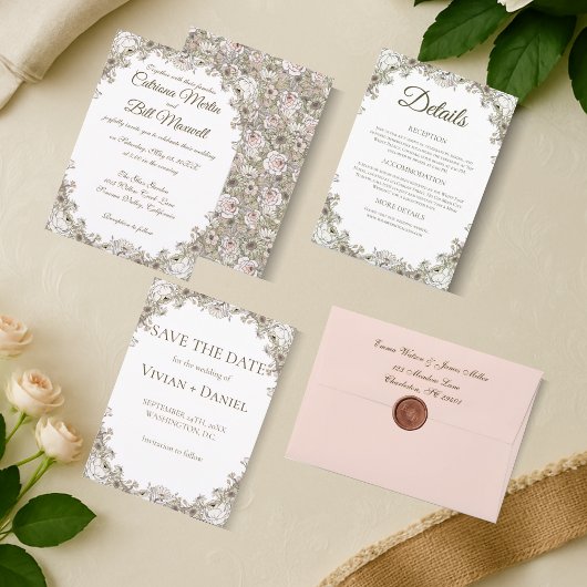 Elegante Rustic Boho Floral Wedding Dankeschön Kar Dankeskarte
