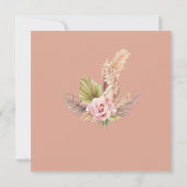 Elegante Rustic Boho Floral Wedding Dankeskarte (Rückseite)