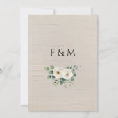 Elegante Rustic Boho Floral Wedding Einladung (Rückseite)