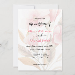 Elegante Rustic Boho Floral Wedding Einladung