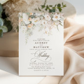 Elegante Rustic Boho Floral Wedding Einladung