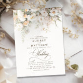 Elegante Rustic Boho Floral Wedding Einladung