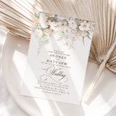Elegante Rustic Boho Floral Wedding Einladung