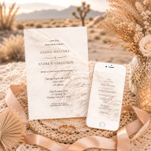 Elegante Rustic Boho Pampas Grass Wedding