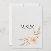 Elegante Rustic Boho Wildblumen Hochzeit Einladung (Rückseite)