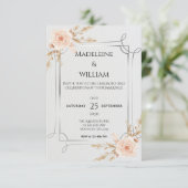 Elegante Rustic Boho Wildblumen Hochzeit RSVP Karte (Stehend Vorderseite)
