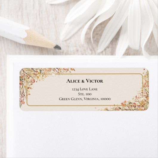 Elegante Rustic Fall Beige Hochzeitsstimmung Rücks (Insitu)