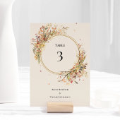 Elegante Rustic Fall Beige Hochzeitsstimmung Tisch Tischnummer