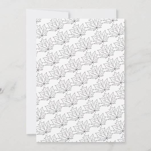 Elegante Rustic Fall Red Blätter Boho Herbsthochze Save The Date (Rückseite)