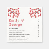 Elegante Rustic Fall Red Blätter Boho Herbsthochze Serviette (Vorderseite)