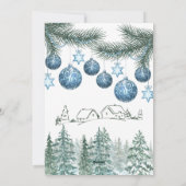 Elegante Rustic Gold Frohe Weihnachtskarte Feiertagskarte (Rückseite)