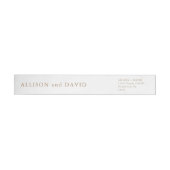 Elegante Rustic Gold Wedding Rücksendeadresse (Person)