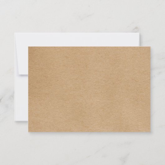 Elegante Rustic Kraft Fall Floral Wedding RSVP Karte (Rückseite)