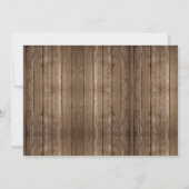 Elegante Rustic Mason Jar Lights Hochzeitskarte Einladung (Rückseite)