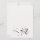 Elegante Rustic Meadow Lilac Floral Wreath Wedding Dankeskarte (Rückseite)