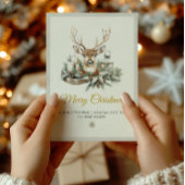 Elegante Rustic Noël Christmas Card - Moderner Win Karte