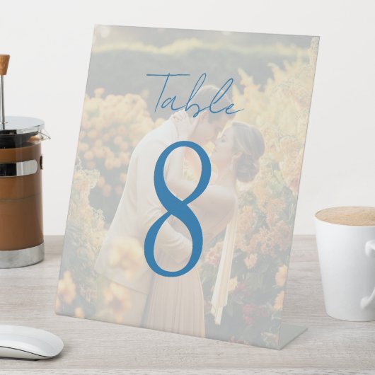 Elegante Rustic Overlay Foto Hochzeit Sockelschild (In Situ)