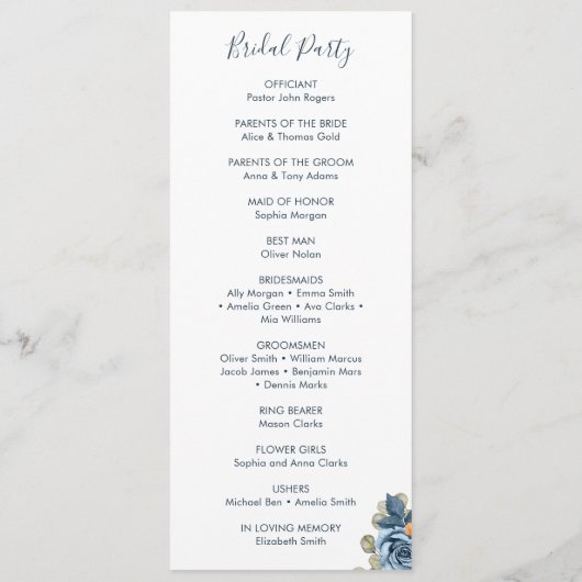 Elegante Rustic Terracotta Eukalyptus Hochzeit im Programm (Rückseite)