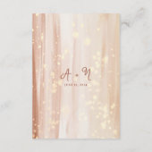 Elegante Rustic Terracotta Gold Monogram Wedding Begleitkarte (Rückseite)