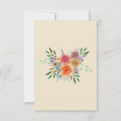 Elegante Rustic Watercolor Floral Wedding RSVP Car (Rückseite)