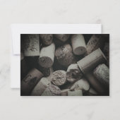 Elegante Rustic Wine Cork Wedding Card Einladung (Rückseite)